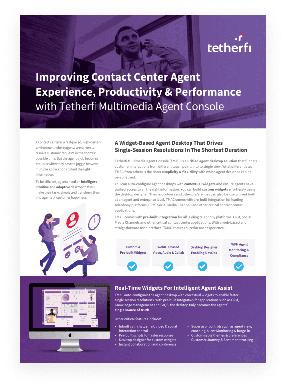 Tetherfi products & solutions brochures - Agent Console