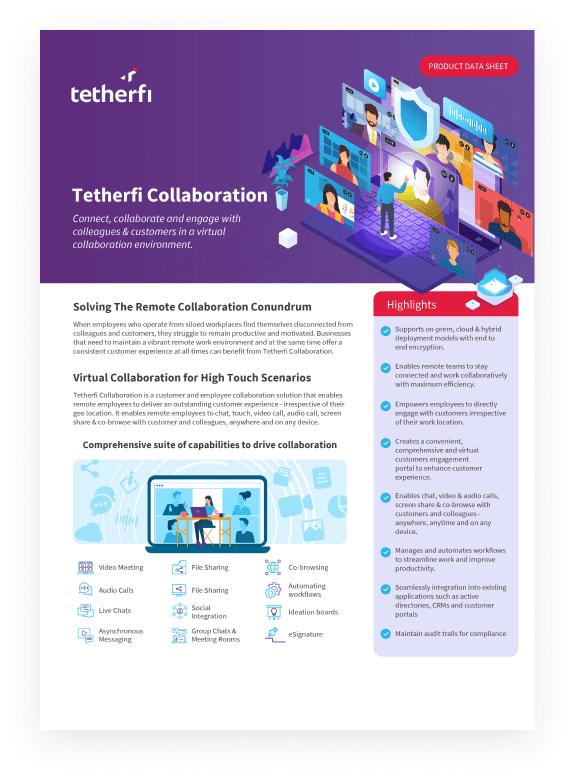 Tetherfi products & solutions brochures - Team Collaboration