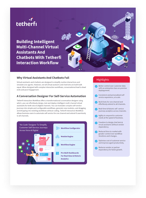 Tetherfi products & solutions brochures - Multi-Channel Virtual Assist