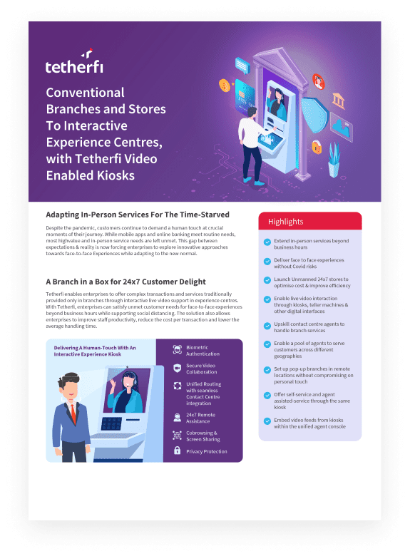 Tetherfi products & solutions brochures - Video Teller Machines & Kiosks