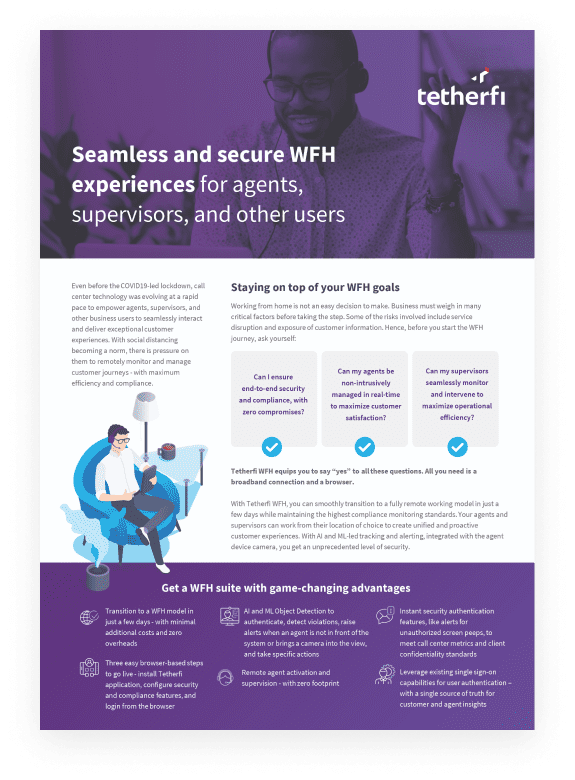 Tetherfi products & solutions brochures - Work From Home